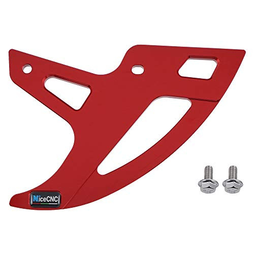 NICECNC Red Rear Brake Disc Guard Cover Compatible with Honda CRF250R CRF450R CRF250X CRF450X CRF250RX CRF450RX 2005-2021CR125R CR250R 2002-2007