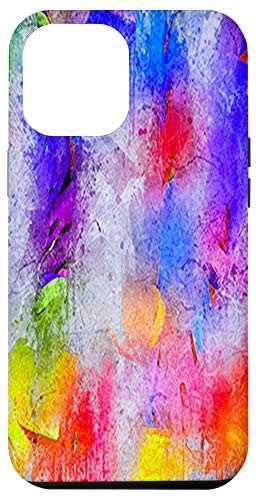 iPhone 12 Pro Max Happy Design Colorful Paint Dripping Splatter Pattern Case