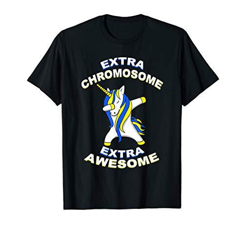Down Syndrome Extra Chromosome Dabbing Unicorn T-Shirt Gift