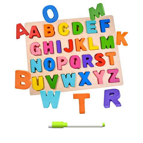 Wooden Puzzles for Toddlers Wooden Alphabet Puzzles for Toddlers ABC Wooden Puzzles Educational Learning Puzzle for Kids Girls and Boys Gifts -Alphabet- Wooden Puzzles for Toddlers Wooden Alphabet Puzzles for Toddlers ABC Wooden Puzzles Educational Learning Puzzle for Kids Girls and Boys Gifts -Alphabet-