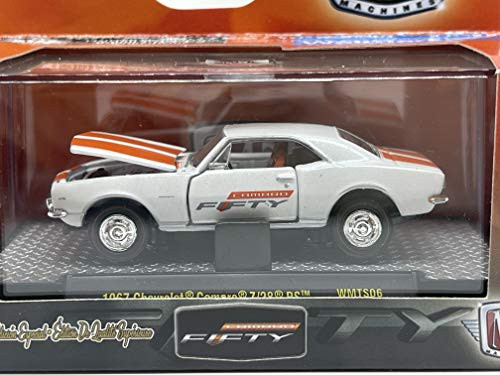 M2 Machines by M2 Collectible Camaro Fifty Years 1967 Chevy Camaro Z-28 RS 1-64 Scale WMTS06 17-32 Metallic White-Orange Details Like NO Other! 1 of 8000