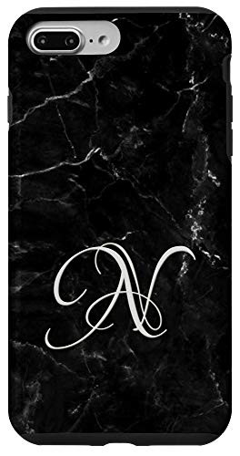 iPhone 7 Plus-8 Plus Initial N Monogram Phone Cover Monogrammed Alphabet Letter Case