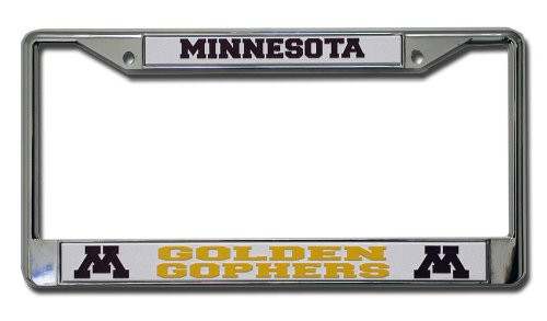 Rico Industries NCAA Minnesota Golden Gophers Standard Chrome License Plate Frame