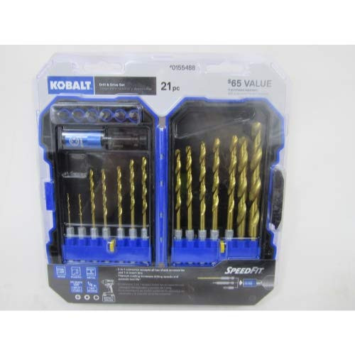 Kobalt 21-Piece Titanium Metal Twist Drill Bit Set