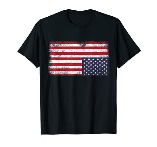 Upside Down American Flag Distress United States USA T-Shirt