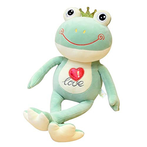 Stuffed Animal Frog Plush Toy Soft Frog Plush Pillow Adorable Stuffed Frog Cuddly Gift for Kids -Green13.7''-35cm-