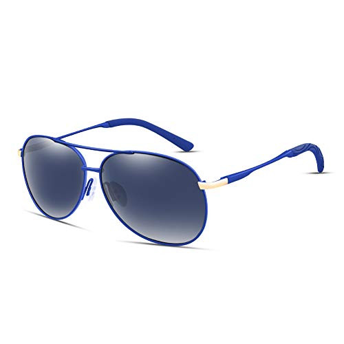 TAMWY Polarized Aviator Sunglasses for Men Women  Metal Frame Spring Hinge Mirrored UV400 Protection Lens- Military Style Classic Pilot Aviator Sunglasses -Blue- TAMWY Polarized Aviator Sunglasses for Men Women  Metal Frame Spring Hinge Mirrored UV400 Protection Lens- Military Style Classic Pilot Aviator Sunglasses -Blue-