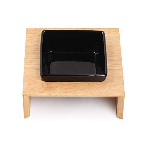 Pet Raised Ceramic Feeding Bowl Dog Cat Food Feeding Bowl with Wood Shelf Elevated Dog Cat Feeding Bowl Pet Raised Ceramic Feeding Bowl Dog Cat Food Feeding Bowl with Wood Shelf Elevated Dog Cat Feeding Bowl