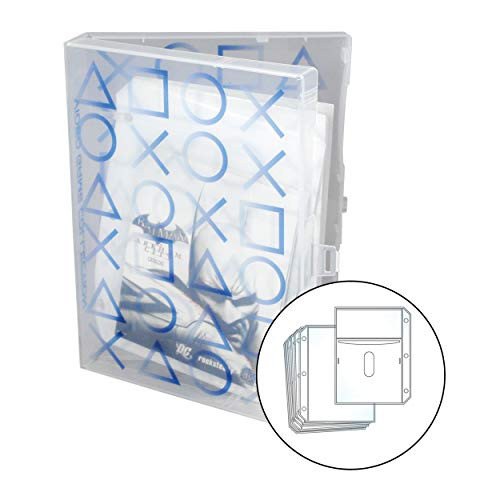 UniKeep PlayStation Themed Video Game Case - Stores 10 Discs and Graphic Booklets -Light Blue-