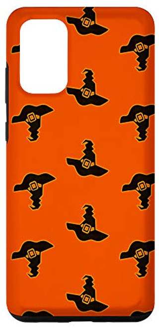 Galaxy S20 plus Witch Hat Pattern Cool Halloween Design Orange Phone Case