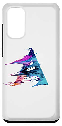 Galaxy S20 Cool Modern Letter A Abstract Paint Pattern on White AAN011a Case