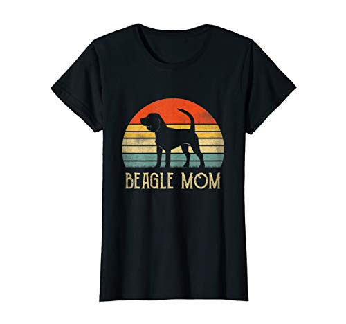 Womens Vintage Beagle Dog Mom Mother Day Gift For Dog Lover T-Shirt