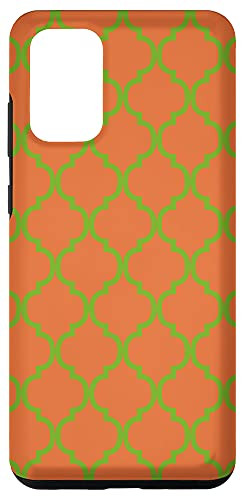 Galaxy S20 plus Arabesque Pattern Bright Yellow Green  and  Orange AEW341 Case
