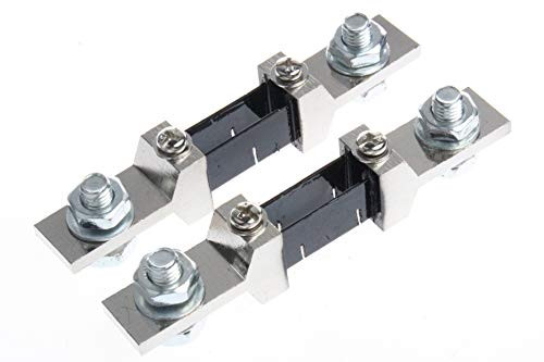 NOYITO Metal Shunt Resistor 75mV 200A External Shunt for Current Ammeter Analog Panel Meter - 2 Pcs (200A / 75mV)