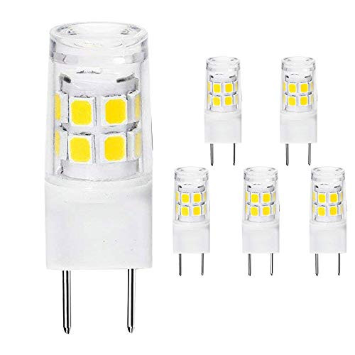 LED G8 Light Bulb 2.5 Daylight White G8 Base Bi-pin Xenon JCD Type LED 120V 20W Halogen Replacement Bulb for Under Counter Kitchen Lighting, Under-Cabinet Light.Pack of 5