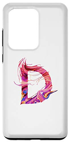 Galaxy S20 Ultra Cool Modern Letter D Abstract Paint Pattern on White AAN011d Case