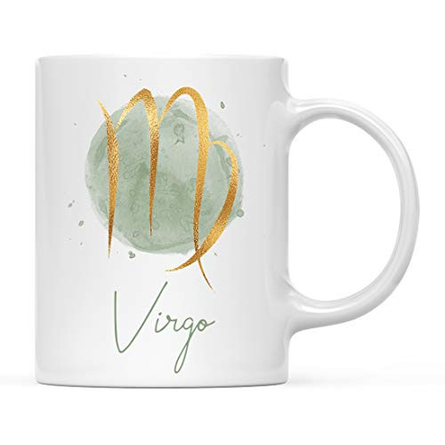 Andaz Press Astrological Zodiac Star Sign 11oz. Coffee Mug Gift Virgo Faux Gold Foil Watercolor 1-Pack Horoscope Virgo Birthday Christmas Office Cup Gifts Ideas Andaz Press Astrological Zodiac Star Sign 11oz. Coffee Mug Gift Virgo Faux Gold Foil Watercolor 1-Pack Horoscope Virgo Birthday Christmas Office Cup Gifts Ideas