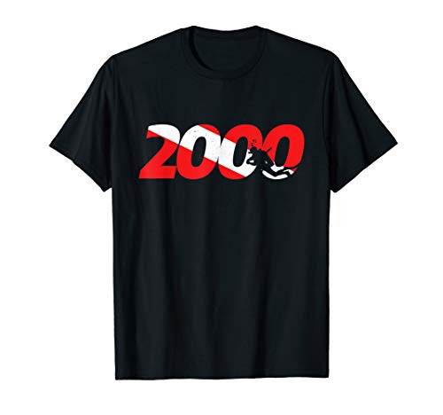 Scuba Diver Gift - 2000th Dive - Diver Down - Scuba Diving T-Shirt Scuba Diver Gift - 2000th Dive - Diver Down - Scuba Diving T-Shirt