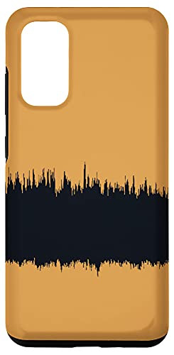 Galaxy S20 Modern Stripe Pattern Black  and  Yellow Orange AEW480 Case