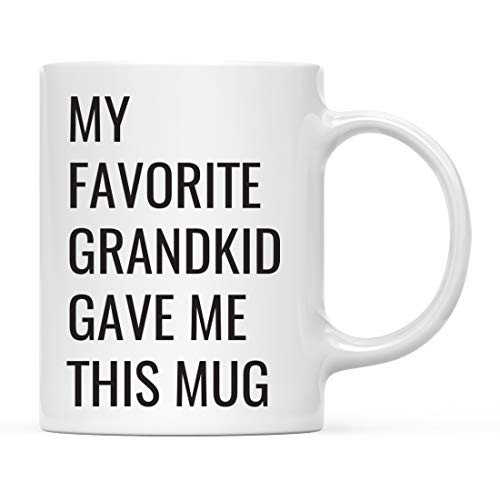 Andaz Press Funny 11oz. Coffee Mug Gift My Favorite Grandkid Gave Me This Mug 1-Pack Novelty Birthday Christmas Cup Gifts Ideas for Grandma Grandpa Grandparents Grandkids Grandson Grand Daughter