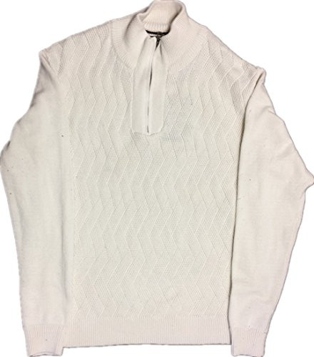 Weatherproof Vintage Mens ¼ Zip Sweater -White Medium-