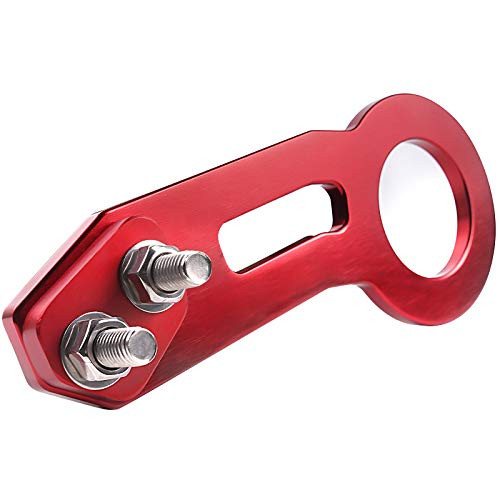 OTUAYAUTO Rear Tow Towing Hook - Universal Aluminum Car Towing Tool Auto Trailer Ring Racing Trailer Hook -Red-
