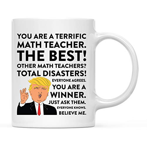 Andaz Press 11oz. Funny President Trump Coffee Mug Gag Gift Math Teacher 1-Pack Includes Gift Box Christmas Birthday Graduation Gift Ideas