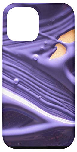 iPhone 12 Pro Max Purple Abstract Paint Strokes Artist Design Case
