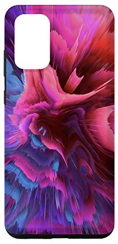Galaxy S20 plus Blue Cyan Purple Orange Red Pink Yellow Pattern AEH333 Case
