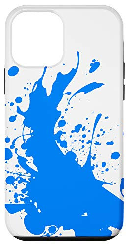 iPhone 12 mini Blue Paint Splatter Case