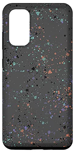 Galaxy S20 Paint Splatter Orange Purple Black Grey Case