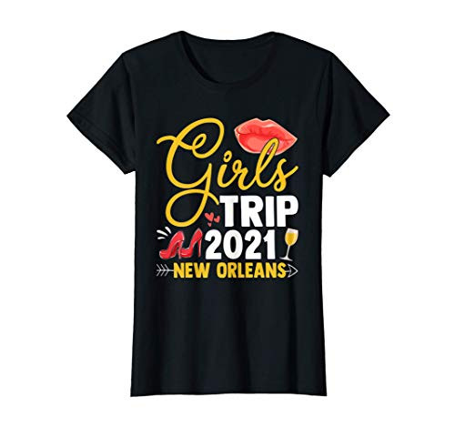 Womens Fun Travel Group Matching Shirt Girls Trip 2021 New Orleans T-Shirt