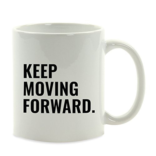 Andaz Press Motivational 11oz. Coffee Mug Gift Keep Moving Forward 1-Pack Inspirational Son Daughter Student Teacher Graduation Birthday Christmas Gift Ideas