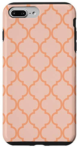 iPhone 7 Plus-8 Plus Arabesque Pattern Pastel Pink  and  Light Orange AEW323 Case