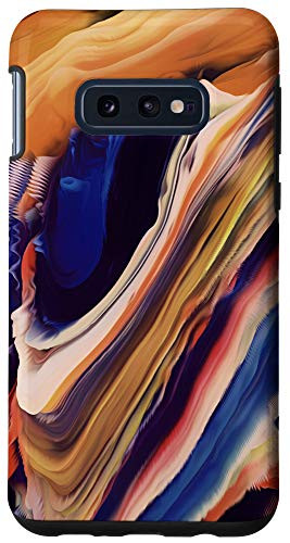 Galaxy S10e Blue Yellow Orange Red Brown Pattern AEH117 Case