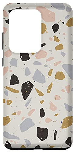 Galaxy S20 Ultra Terrazzo Pink Orange Blue Black Tan White Gray AEP007 Case