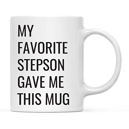 Andaz Press Funny 11oz. Coffee Mug Gift My Favorite Stepson Gave Me This Mug 1-Pack Novelty Birthday Christmas Cup Gifts Ideas for Stepdad Stepmom Step-Parent Andaz Press Funny 11oz. Coffee Mug Gift My Favorite Stepson Gave Me This Mug 1-Pack Novelty Birthday Christmas Cup Gifts Ideas for Stepdad Stepmom Step-Parent