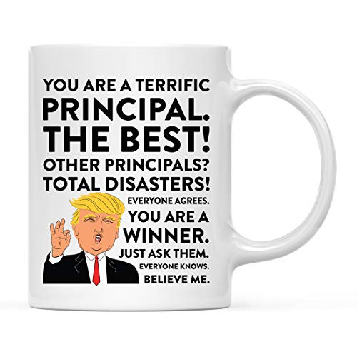 Andaz Press 11oz. Funny President Trump Coffee Mug Gag Gift Principal 1-Pack Includes Gift Box Christmas Birthday Graduation Gift Ideas