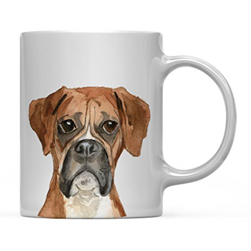 Andaz Press 11oz. Dog Coffee Mug Gift Boxer Up Close 1-Pack Pet Animal Lover Birthday Christmas Gift for Her Family