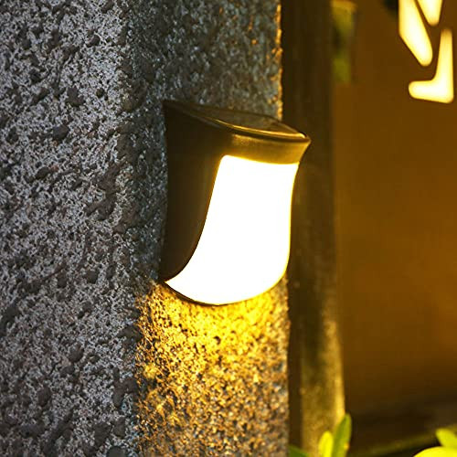 YNITJH Solar Deck Lights LED Stair Lights Waterproof Fence Lights Outdoor Solar Powered Lamp for Patio Walkway Garden Fences Pathway Wall Pathswarmlight