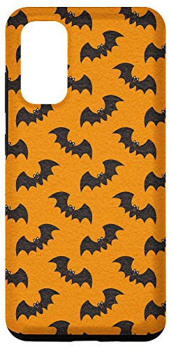 Galaxy S20 Halloween Bats Pattern Animal Autumn Orange Case