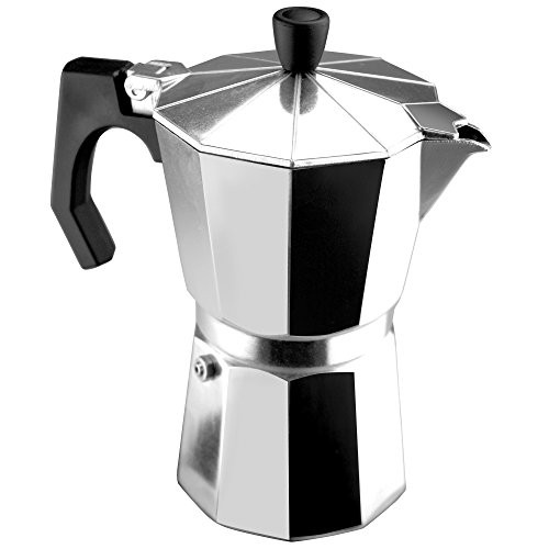 Magefesa 01PACFKEN09 Kenia Aluminum 9 Cups Coffee Maker Silver