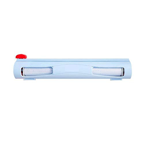 Food Wrap Dispenser Cling Film Cutter-Food Wrap Dispenser Cutter Plastic Reusable Foil Cling Film Cutter Sharp Cutter Storage Holder Kitchen Tool -Gray-