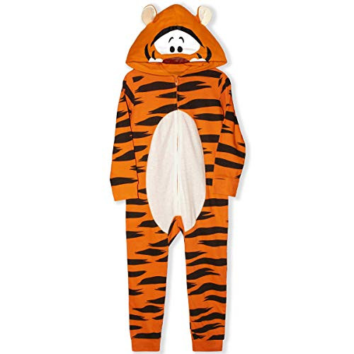 Disney Boy's Tigger Hooded Coverall Onesie with Ears 100 percent Cotton Orange Size 2T