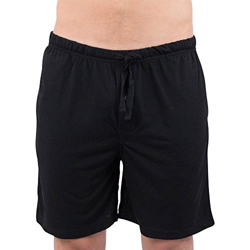 INTIMO Men's Soft Pajama Sleep Short Black M