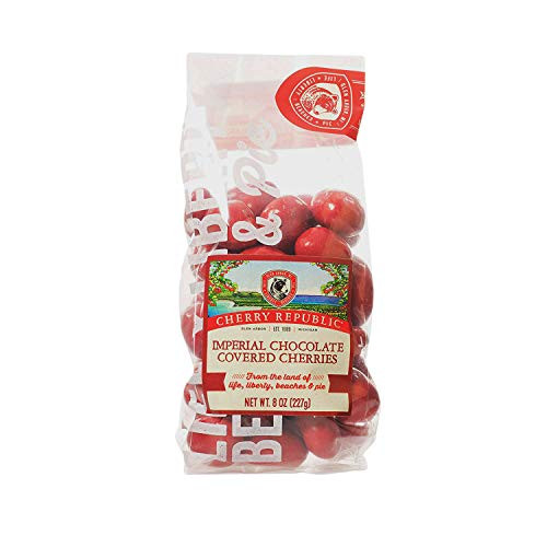 Cherry Republic Chocolate Cherries - Authentic and Fresh Imperial Chocolate Covered Cherries Straight from Michigan - Milk Chocolate and Red Cherry Chocolate, 8 Ounces