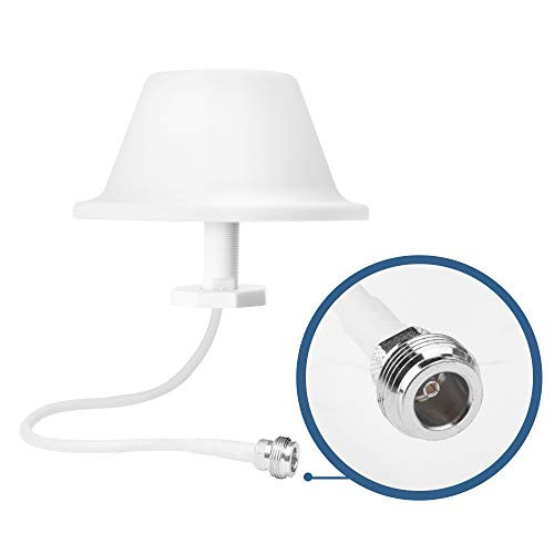 Dome Ceiling Antenna Omni-Directional Indoor Antenna Wide Band Mount Dome Antenna with N-Female Connector for Cell Phone Signal Booster Router Gateway -698 to 2700 MHz-