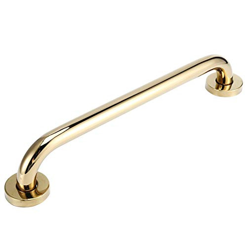 16 Inch Shower Grab Bar Gold Plating Stainless Steel Safety Hand Rail Support Bathtub Handrail for Handicap Elderly Senior Assist