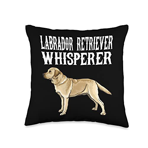 Labrador Retrievers Owner Gift Funny Yellow Labrador Retriever Whisperer Dog Lover Throw Pillow 16x16 Multicolor