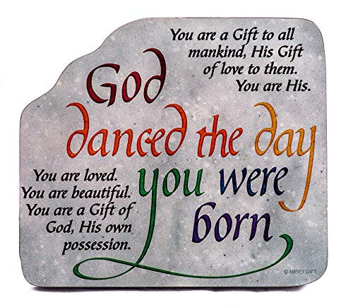 Abbey Gift Abbey Press -Abbey and CA Gift- God Danced Plaque 4.38 x 5.38 White Abbey Gift Abbey Press -Abbey and CA Gift- God Danced Plaque 4.38 x 5.38 White
